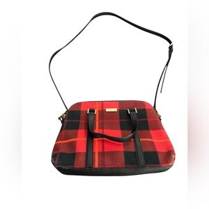 kate spade Red and Black Plaid Satchel